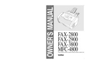 Brother FAX-2800 FAX-2900 FAX-3800 MFC-4800 Users Guide Manual page 1