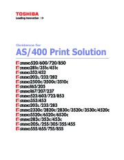 Toshiba E-Studio 520 600 720 850 281c 351c 451c 352 452 AS 400 Printer Solution Owners Guide page 1