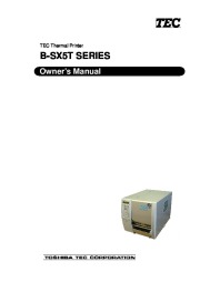 Toshiba TEC BSX5T Thermal Printer Owners Manual page 1