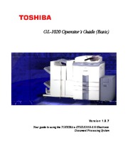 Toshiba E-Studio 550 810 GL 1020 Printer Copier Owners Manual page 1