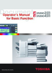 Toshiba E-Studio 3511 4511 Printer Copier Owners Manual page 1