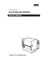 Toshiba B-670 QQ Thermal Printer Owners Manual page 1