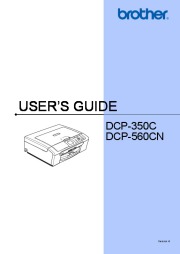 Brother Printer DCP-350C DCP-560CN Color Inkjet Flatbed All-in-One Users Guide page 1