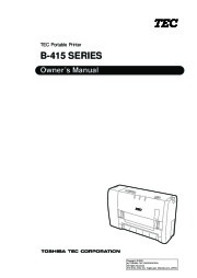 Toshiba TEC B-415 Printer Owners Manual page 1