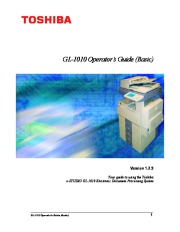 Toshiba E-Studio GL-1010 Printer Copier Owners Manual page 1
