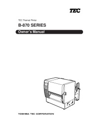 Toshiba TEC B-870 Thermal Printer Owners Manual page 1
