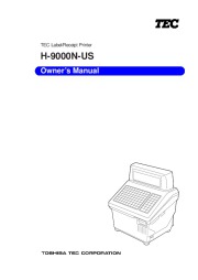 Toshiba TEC H 9000N US Label Receipt Printer Owners Manual page 1